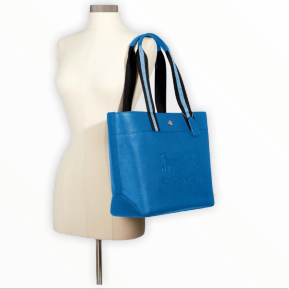 Coach Jes Tote With Horse And Carriage Bag Blue - Picture 2 of 3